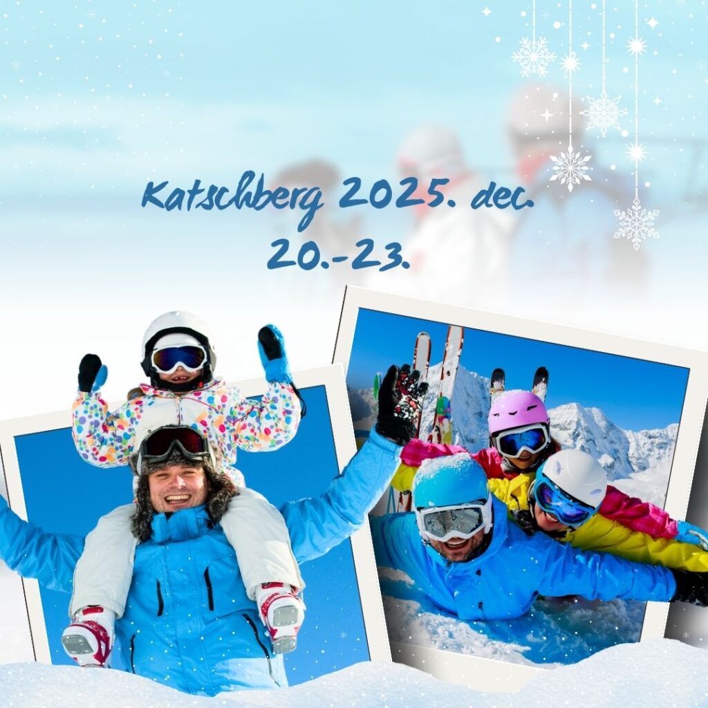 blue and white illustrative winter vacation instagram post